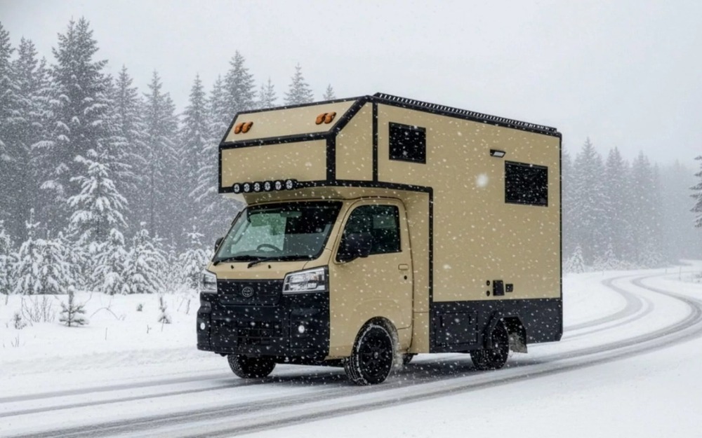 Dune Rover - это прочный кей-кемпер, созданный на базе Daihatsu Hijet