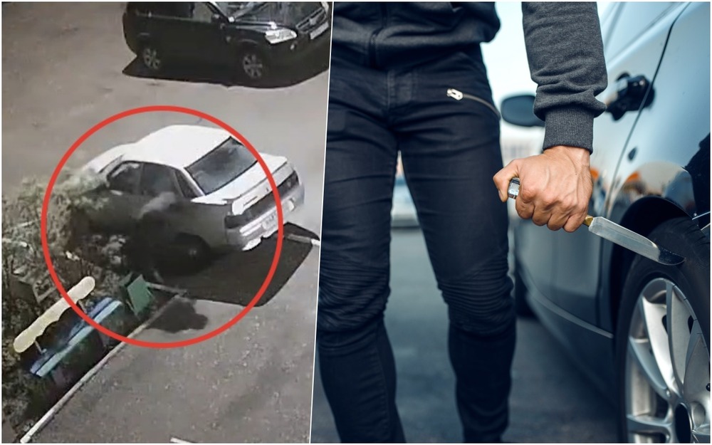 Способ борьбы с неправильной парковкой. Не повторять!