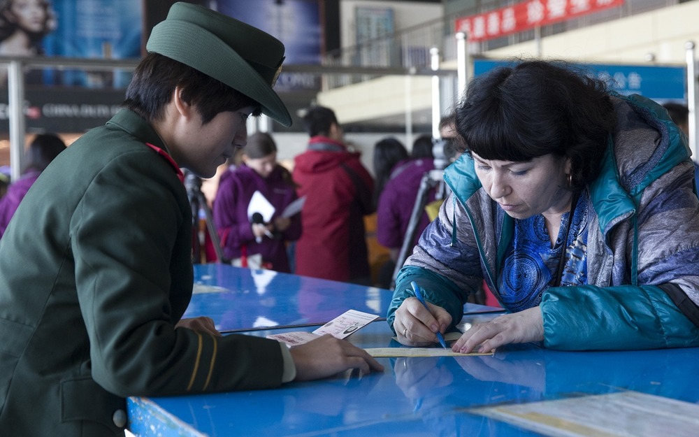 На пограничном переходе «Благовещенск - Хэйхэ»