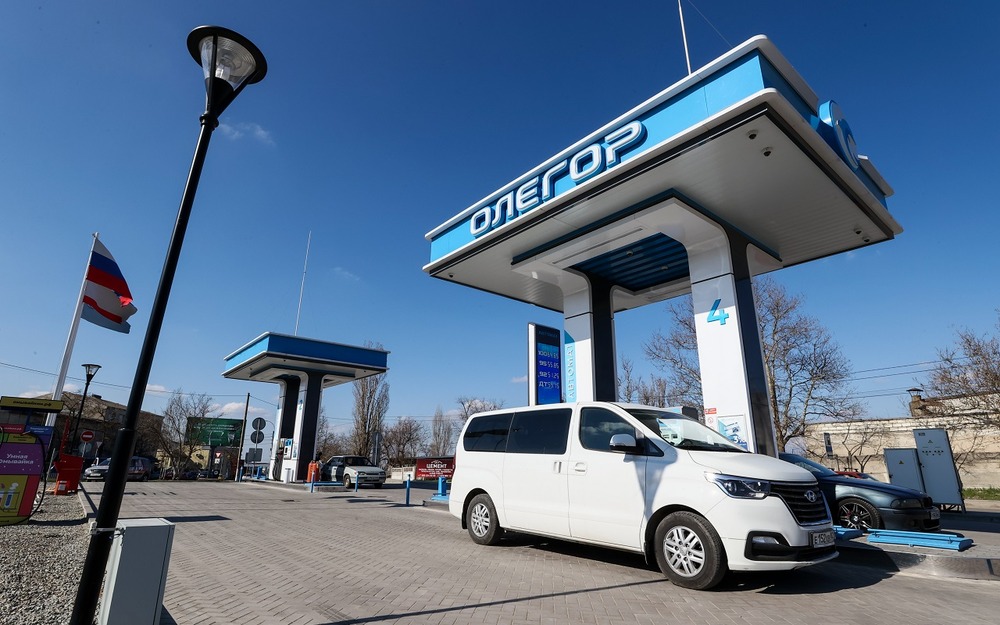 Одна из заправок в столице региона, Симферополе