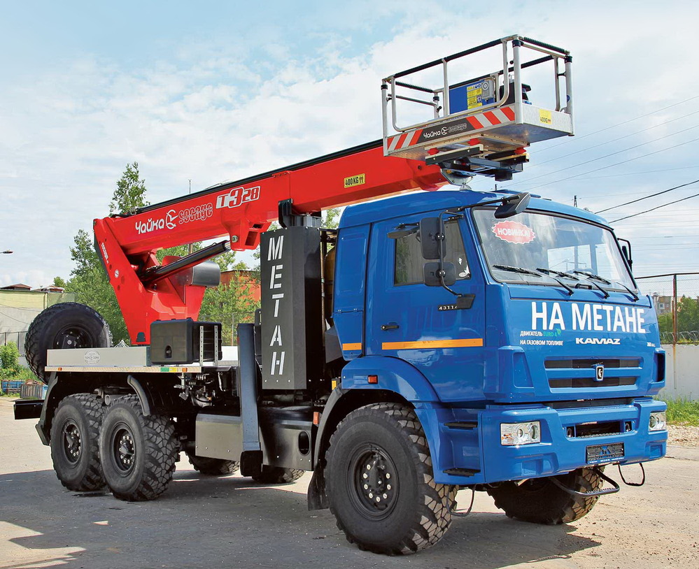 Подъемник Т328 на шасси КАМАЗ-43114-30: на метане