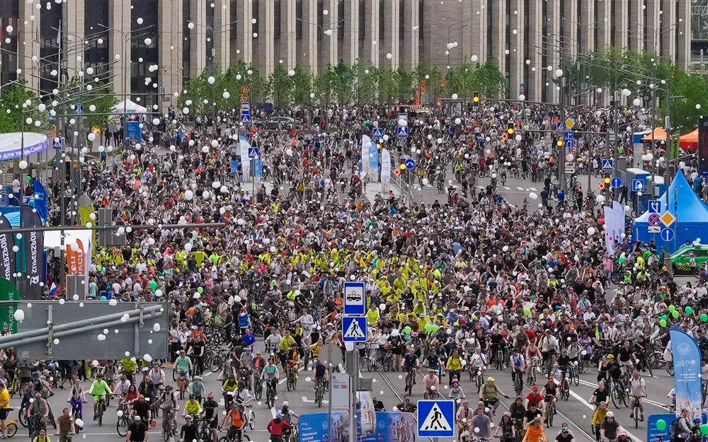 Первый в сезоне велозаезд в Москве