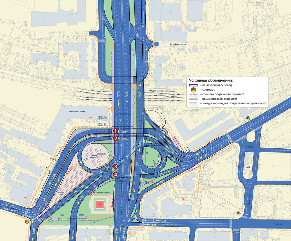 Москва: Тверская Застава  сменила ориентацию