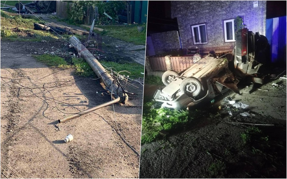 Машина в хлам, водитель не пострадал: странное ДТП в Уяре