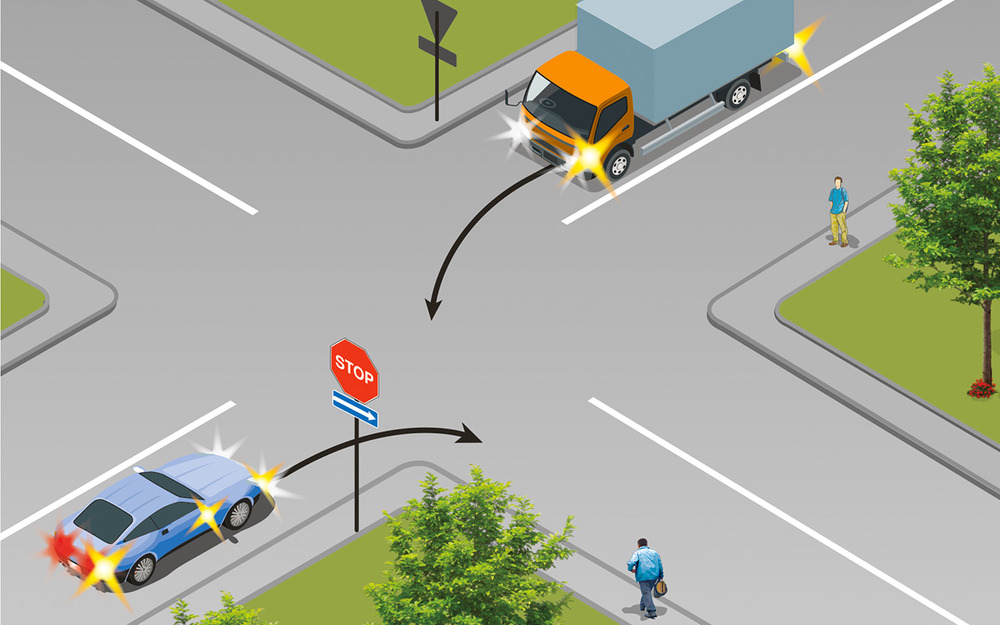 «Уступи дорогу» или «Стоп» - какой знак главнее на перекрестке