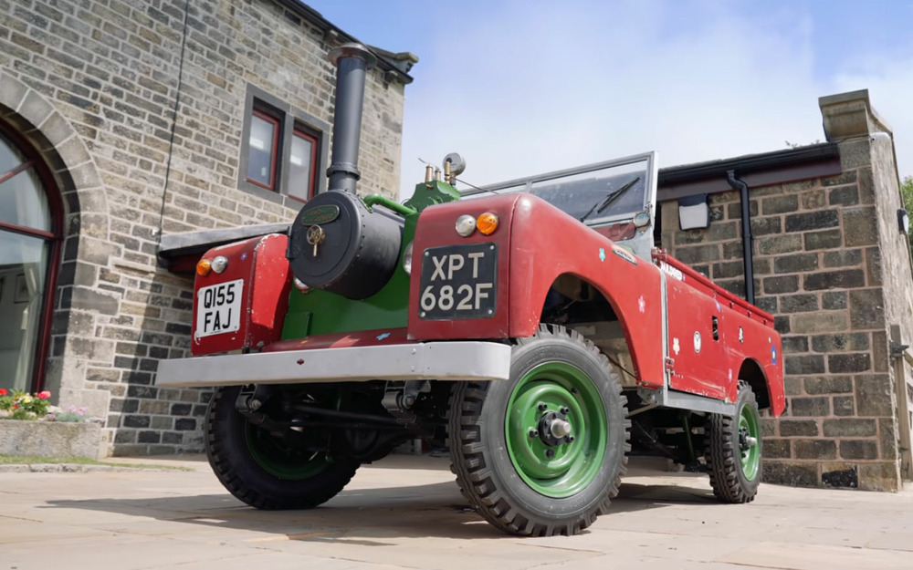 Land Rover с паровым двигателем - прогреваем, едем