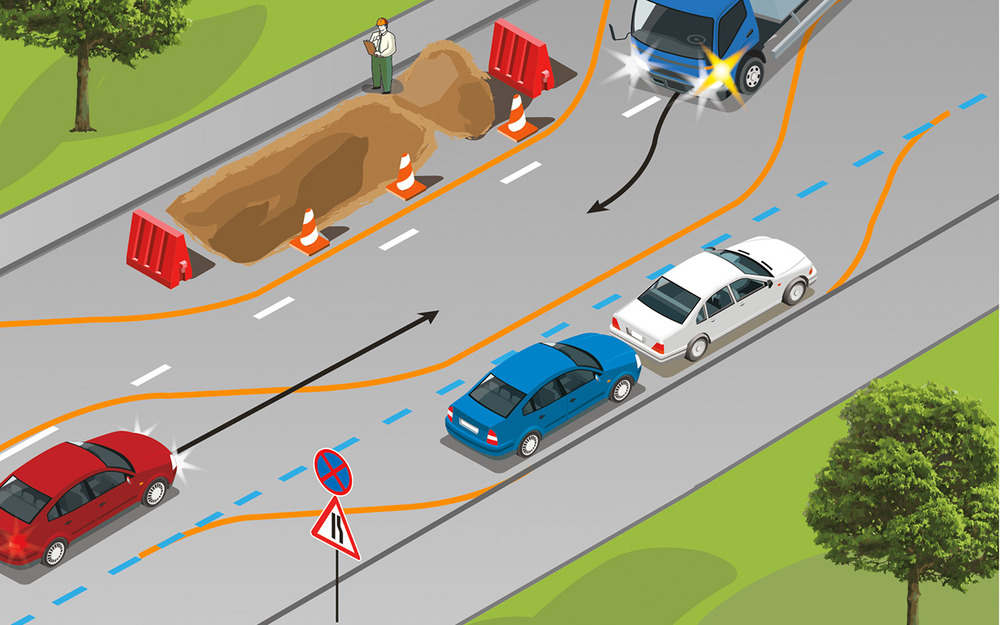 Объезд препятствия по встречке - как не лишиться прав