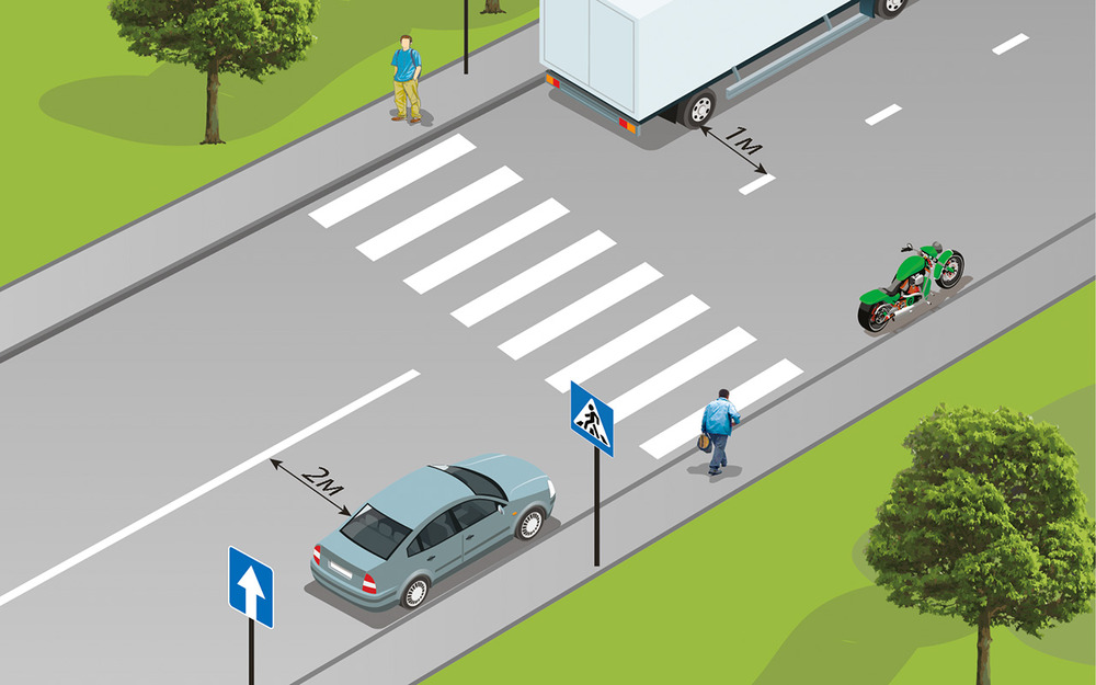 До или после - как правильно парковаться возле пешеходного перехода