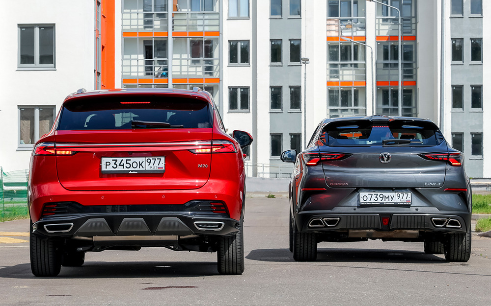 Москвич М70 и Changan Uni-T - тест в цифрах