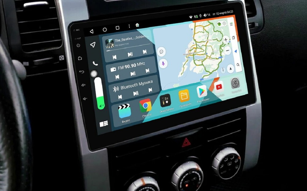 Штатная аудиосистема Nissan X-Trail второго поколения может быть заменена на девятидюймовую медиасистему...