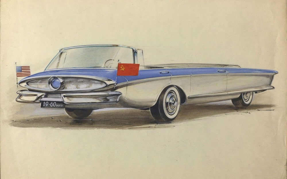 Представительский кабриолет. Эскиз Владимира Арямова.