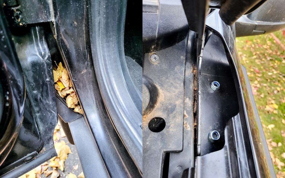 Накладки на верхнюю часть крыла под капотом