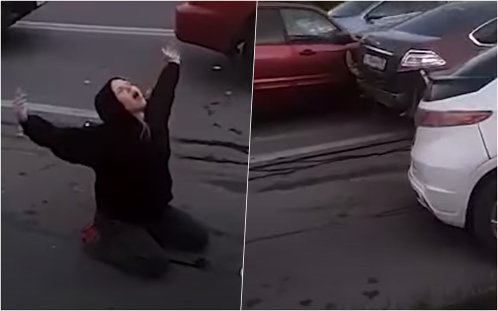 Нетрезвая девушка протаранила 7 машин, а потом исполнила тантрический танец