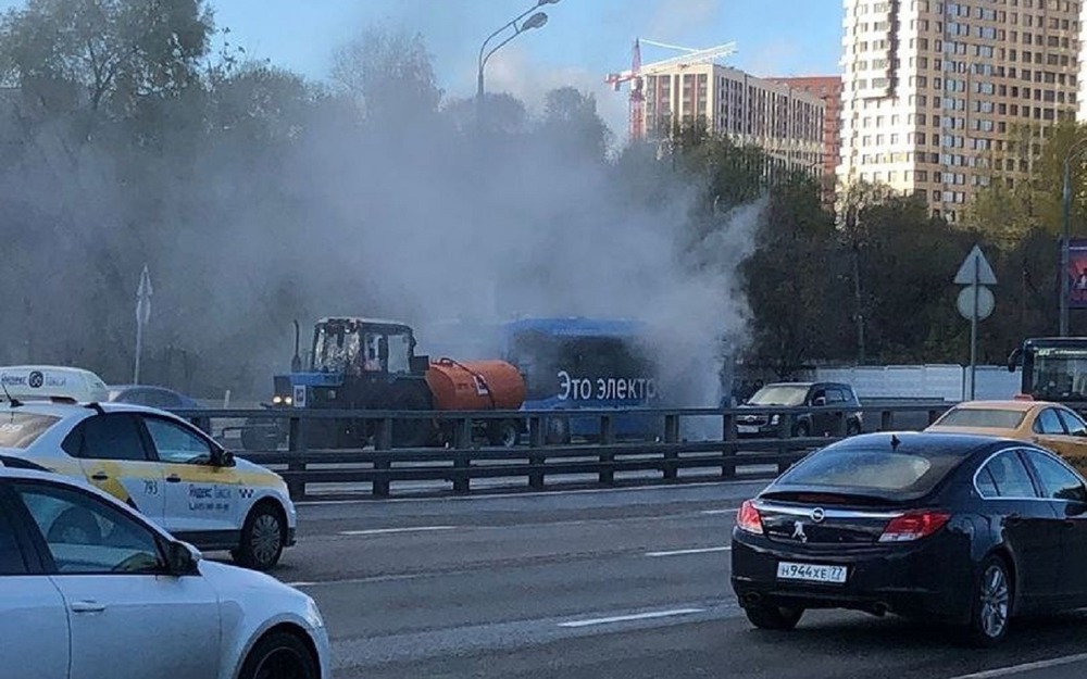 В Москве сгорел третий электробус за месяц