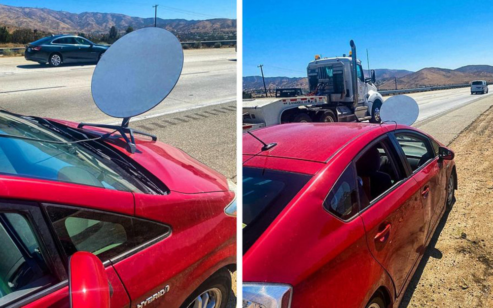 Cпутниковая «тарелка» на Toyota Prius: когда очень нужен Wi-Fi
