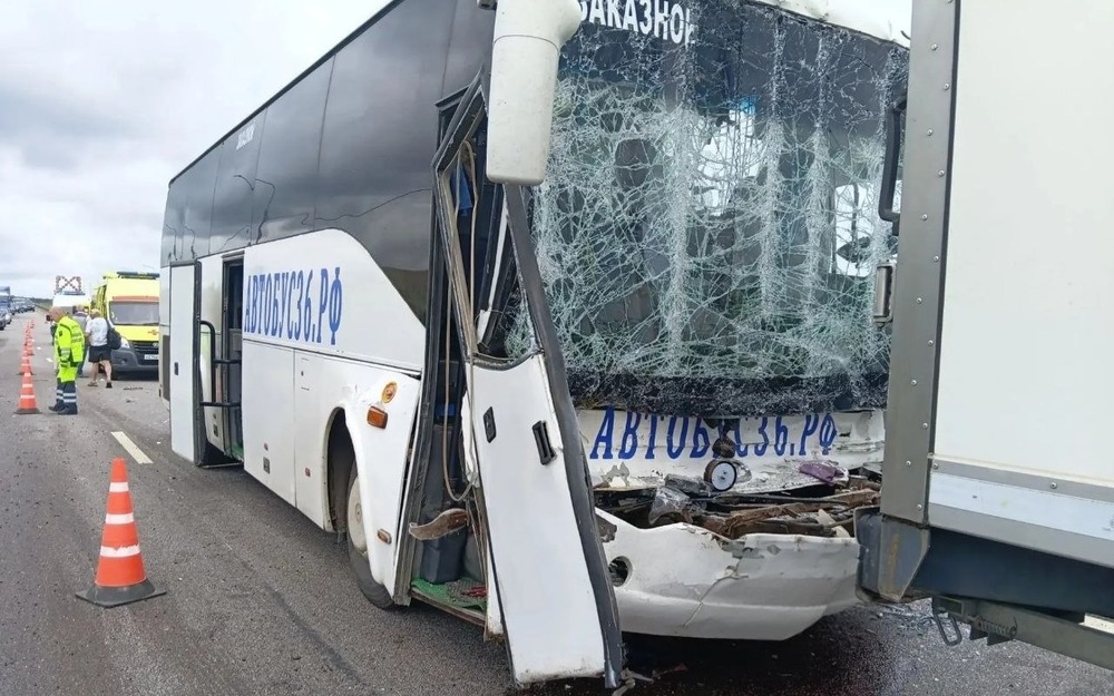 Рейсовый автобус разбился в Воронежской области, 12 человек пострадали