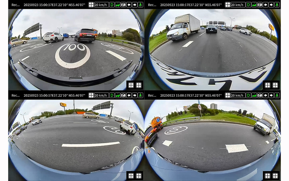 Встроенный видеорегистратор Changan Uni-K автоматически пишет картинку сразу с четырех наружных камер