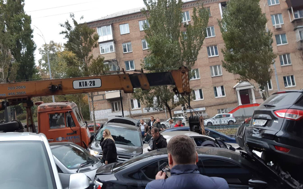 ДТП на бульваре Леси Украинки в Киеве