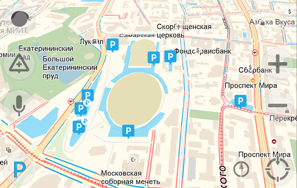 В Яндекс.Навигаторе появилась карта парковок Москвы