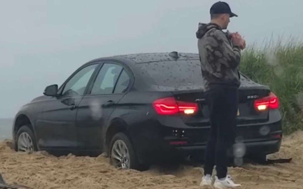 BMW буксует без водителя - нет, не постановка!