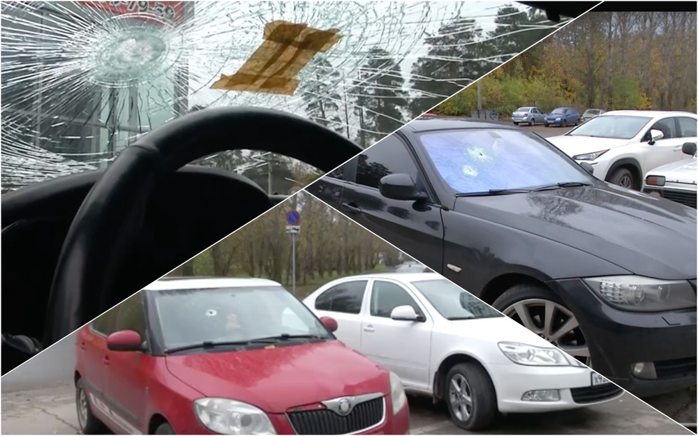 Ночной стрелок устроил «охоту» на припаркованные авто